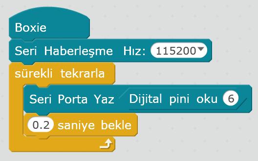 Sensörlerin Test Edilmesi Robotumuzun üzerinde 3 adet çizgi sensörü ve 1 adet mesafe sensörü bulunmaktadır. Şimdi bu sensörlerimizin çalışıp çalışmadığını test edelim.