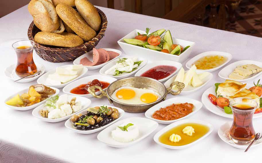 Kahvaltılar Breakfast Klasik Kahvaltı Classic Breakfast 18,00 Kuru meyve ve çıtır ceviz, beyaz peynir, kaşar