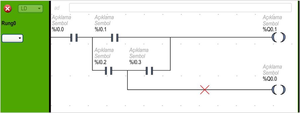 Parantezleri Kullanma Hakkında Ek Notlar Atama komutlarını parantez içine yerleştirmeyin: Eşdeğer Ladder Diyagramı kısa