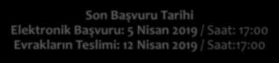 Nisan 2019 / Saat:17:00 Ön İnceleme Aşaması Bağımsız Değerlendirici Aşaması Değerlendirme Komitesi Aşaması Genel