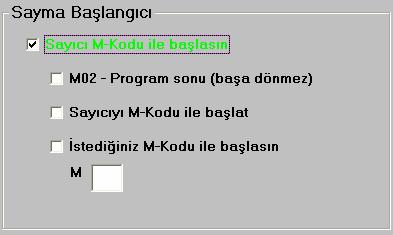 SOL TARAF : İŞ PARÇASI KOORDİNAT SİSTEMİ SAĞ TARAF : PARÇA SAYICI AYNI ANDA BİR ALT MENÜ EKRANA GELİR.