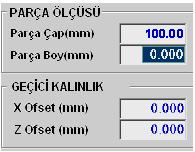 BASALIM. KOORDİNATLARDA YAZILAN DEĞER, YAZILAN ÇAP VE TAKIMI İŞ PARÇASININ YÜZEYİNE DOKUNDURUN. VERİLEN EMNİYET MESAFESİNE GÖRE GEREKLİ DEĞER YERLEŞİR. PENCERE İÇİNE BASARAK, YANDAKİ PENCEREYE ULAŞIN.