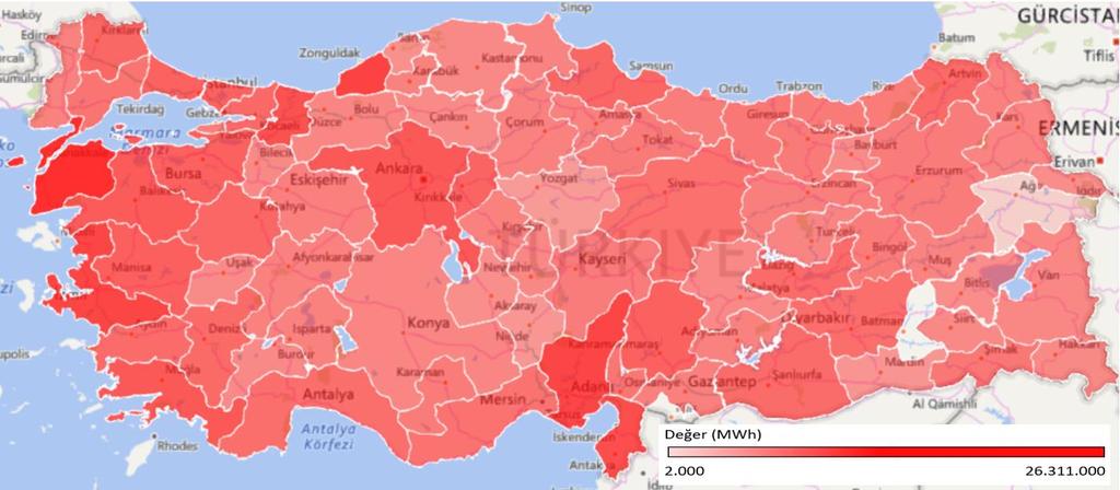 OCAK ŞUBAT MART NİSAN MAYIS HAZİRAN TEMMUZ AĞUSTOS EYLÜL EKİM KASIM ARALIK TEİAŞ Verileri MWh 8.7.3. 2018 Yılı Kuruluş Bazında Üretim Değerleri 30.000.000 25.000.000 20.000.000 15.000.000 10.000.000 5.