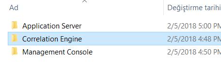 EFEM Correlation Engine Sunucunuz üzerinde uygun bir yere kopyaladığınız EFEM yazılımının içindeki Correlation Engine dizinine girin.