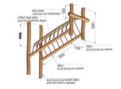 Kalın halat rampa k öprü teknik resimde belirtildi ği üzere minimum 1160 mm genişliğinde ve minimum 3000 mm uzunlu ğunda imal edilecektir.