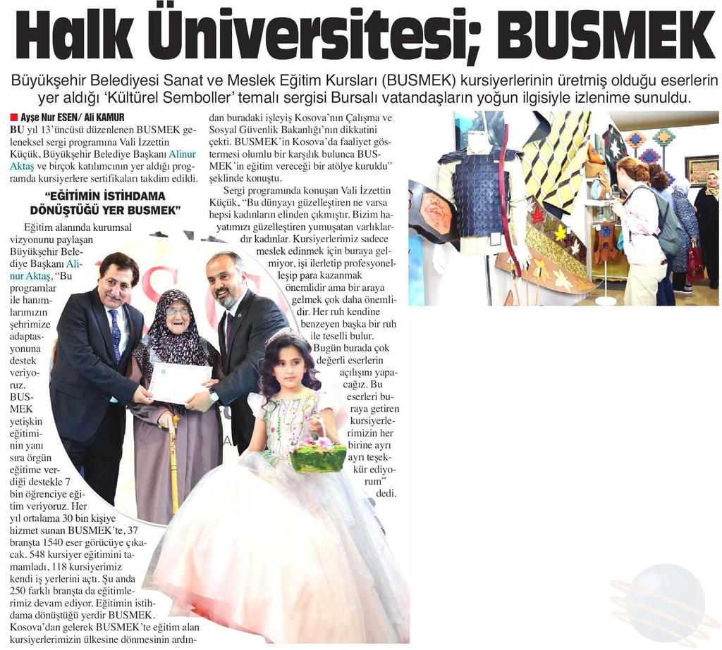 HALK ÜNIVERSITESI; BUSMEK Yayın Adı : Bursa