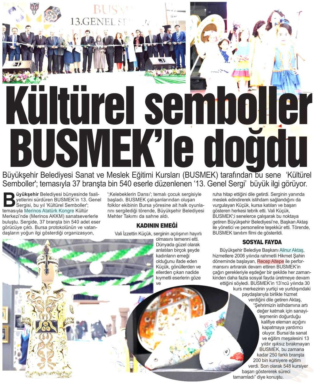 KÜLTÜREL SEMBOLLER BUSMEK LE DOGDU Yayın Adı :