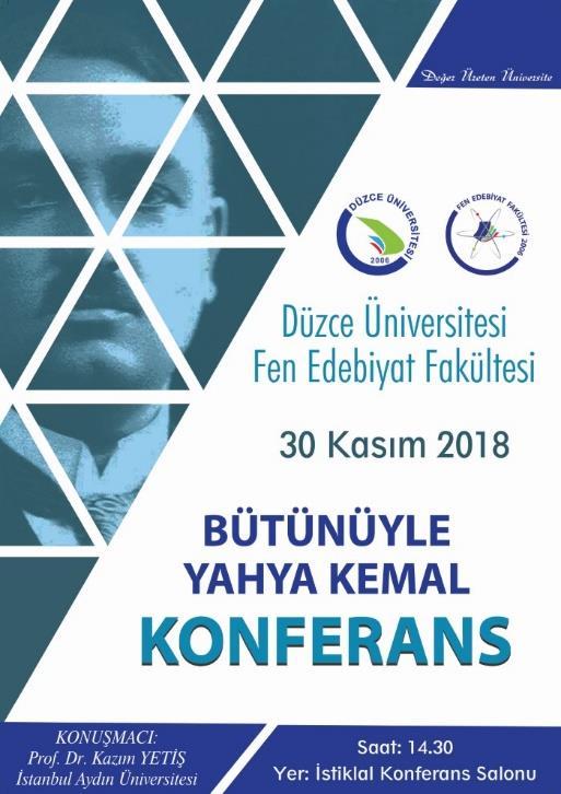 Kâzım Yetiş, Kubbealtı Akademisi Kültür ve Sanat Vakfı nın Çemberlitaş Köprülü Medresesi nde düzenlediği Kubbealtı Sohbetleri nde, 10 Kasım 2018 Cumartesi