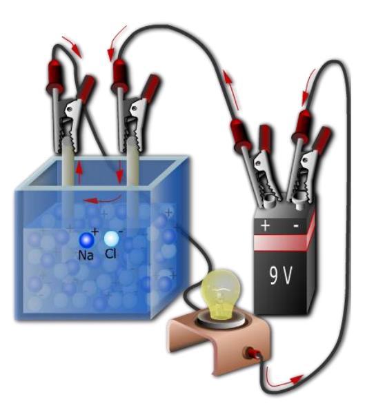 Elektrik Akımı Elektrik Akımının Sıvılardan Geçişi Sıvılar aslında yalıtkan olmalarına karşın bileşik halinde olan ve atomları iyonlarına ayrılabilen bazı sıvılar, suya karıştırıldıklarında iletken