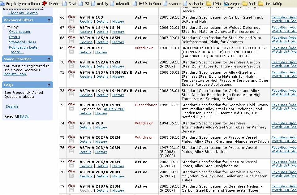 IHS Terms&Conditions uyarısının bulunduğu View Documents