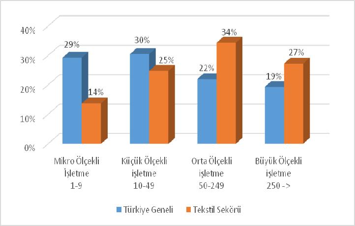 bünyesinde 1-9 kişi çalışanı bulunan mikro ölçekli, %19 u ise 10-49 arasında çalışanı bulunan küçük ölçekli işletmelerdir.