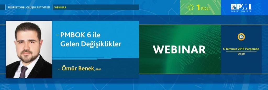 Webinar PMBOK 6 İle Gelen