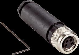 Sensor, çinko kaplı erkek konnektör (C): IO-Link Master/PLC Kafa A: Dişi konnektör, M8, 4 pin, düz, A kodlu Kafa B: serbest kablo ucu Kablo: