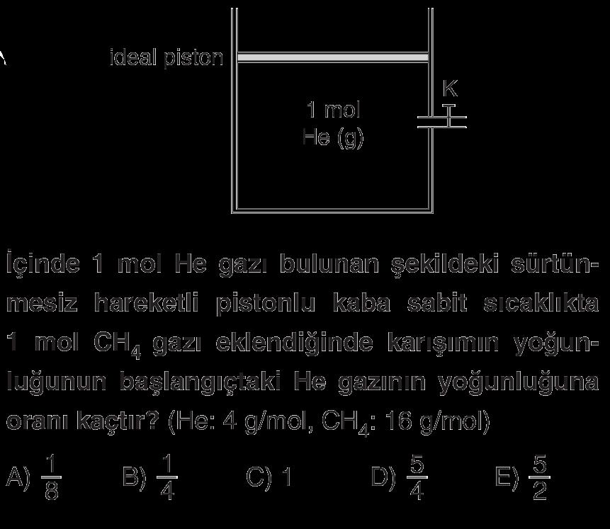 AVOGADRO YASASI (Mol Sayısı-Hacim İlişkisi) *Sıcaklığın 0 oc (273 K),basıncın 1 atm olduğu koşullara normal şartlar (NŞ), *Sıcaklığın 25 o C (298 K), basıncın 1 atm olduğu