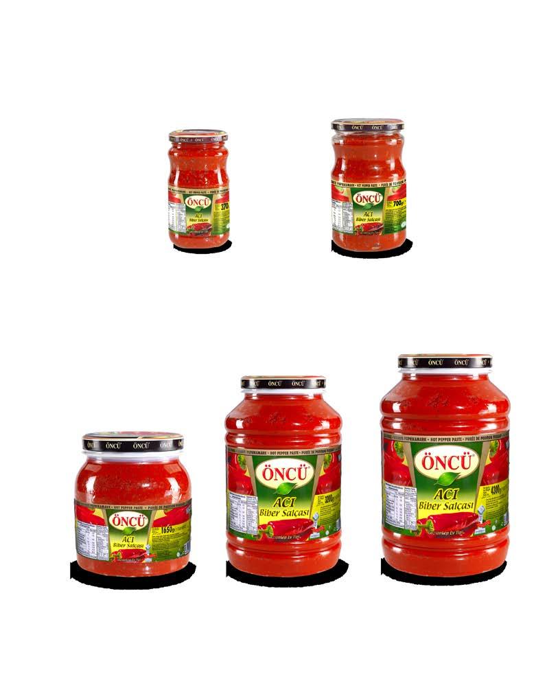 aci BİBER SALCASI Hot Pepper Paste TATLI BİBER SALCASI Mild Pepper Paste Acı Biber Salçası Hot Pepper Paste 370 g Acı Biber Salçası Hot Pepper