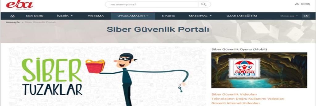 Güvenli internet, oyun bağımlılığı, teknolojinin doğru kullanımı, siber zorbalık gibi birçok konuda, çocuklara yönelik animasyon ve renkli infografiklerin