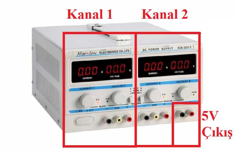 Şekil 1.4: Vp vevpp değerlerinin gösterilmesi 1.2 Laboratuvarda Kullanılacak Cihazlar 1.2.1 Ayarlı Güç Kaynağı Devrelerimizi çalıştırmak için gerekli olan DC voltajın elde edildiği cihazlardır.