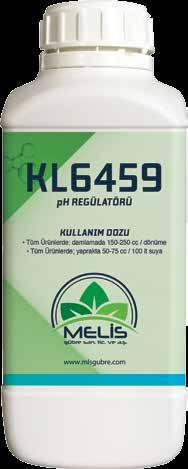 KL 6459 Benzersiz ve rakipsiz içeriği sayesinde bitkilerin yaşam döngülerinin herhangi bir safhasında karşılaşılan sorunları çözmek için üretilmiştir.