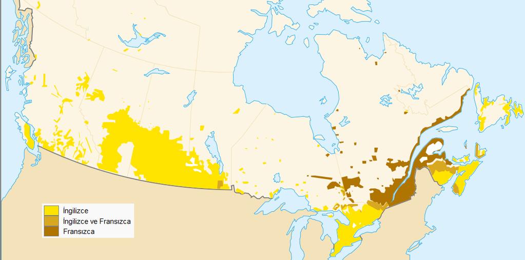 Diller Kanadalıların %60 ının anadili İngilizce, %22 sinin anadili Fransızcadır. İngilizce ve Fransızca resmi dil olarak birbirine eşittir.
