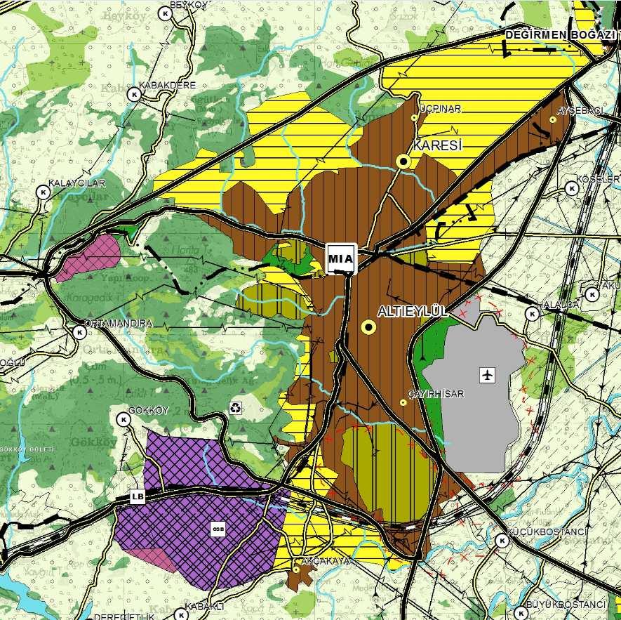 HARİTA 7: 1/100.000 ÖLÇEKLİ ÇEVRE DÜZENİ PLANI 3.2.1/5.