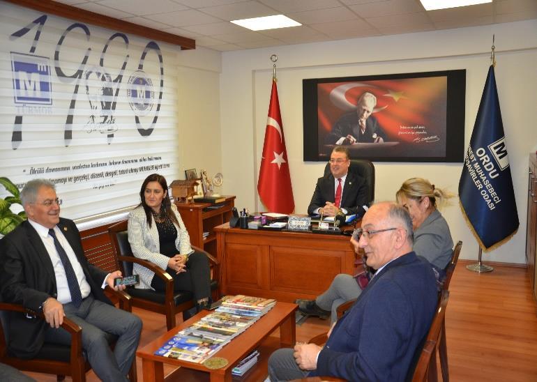 Neslihan HANCIOĞLU, Ankara Milletvekili Servet ÜNSAL, CHP Ordu İl Başkanımız Yusuf FURTUN Odamızı