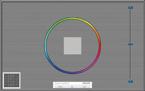 3. Görüntü Optimizasyonu İlk renk kalibrasyon ekranı Eco Power (Eko Güç) menüsü İkinci renk ekranı engelleninceye kadar Previous (Önceki) düğmesi