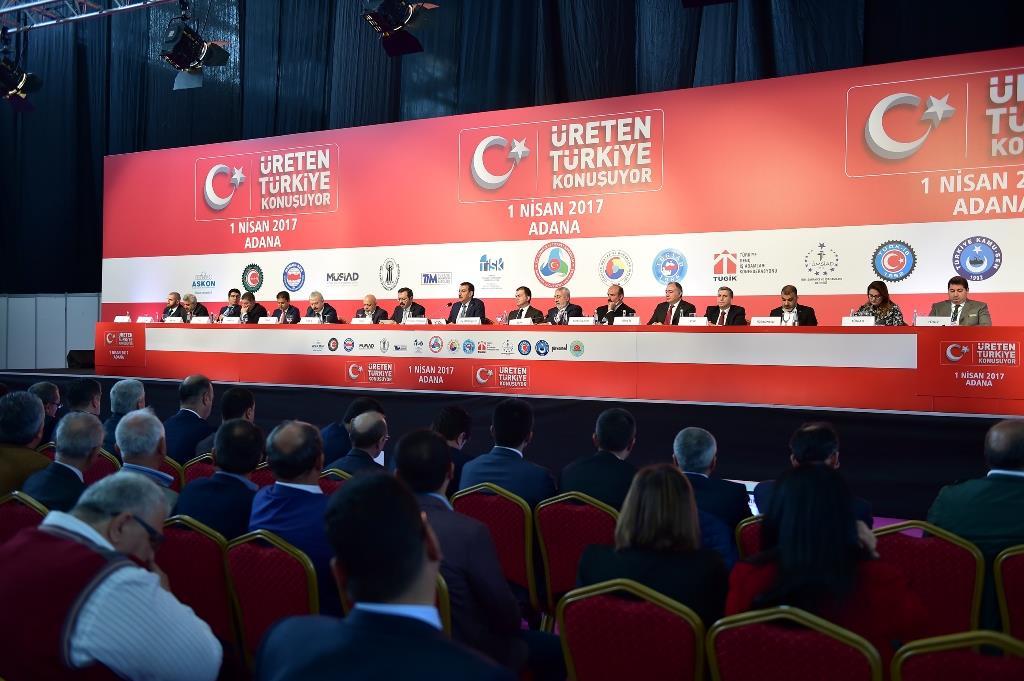 CTO, İkincisi Adana'da Yapılan Üreten Türkiye Konuşuyor Toplantısında Türkiye Odalar ve Borsalar Birliği (TOBB) ile Gümrük ve Ticaret Bakanlığı'nın iş birliğinde düzenlenen "Üreten Türkiye Konuşuyor"