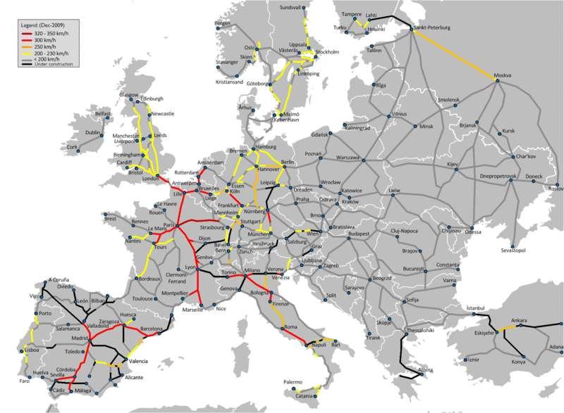Avrupada Hızlı Tren