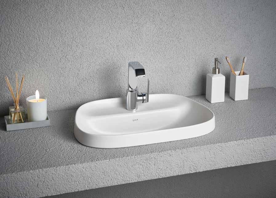 Lavabolar Doğal formların modern yansıması. VitrA nın yenilikçi ve modern tasarım anlayışıyla şekillenen Frame, lavabo koleksiyonlarına yeni bir yorum getiriyor.