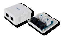 Surface mount box, Single Port UP-WP6038-C6 UTP CAT6 Surface mout box, Single Port UP-WP6038-C6a UTP CAT6a
