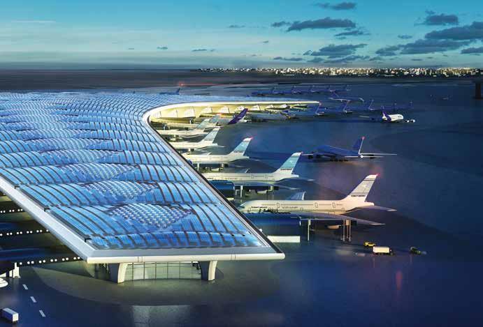 29 Yolcu terminalleri arasında dünyanın ilk LEED GOLD binası olmayı hedefleyen havaalanı, beton konstrüksiyonun termal özellikleri ile çatıda geniş bir alana monte edilen güneş enerjisi panellerini