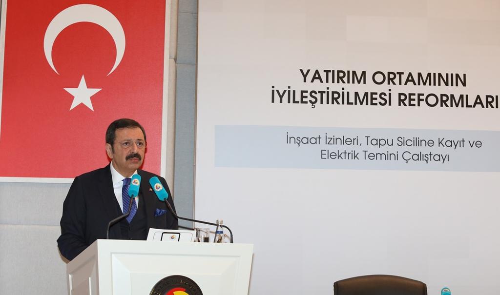 Yatırım Ortamının İyileştirilmesi Reformları - İnşaat İzinleri, Tapu Siciline Kayıt ve Elektrik Temini Çalıştayı, Başbakan Yardımcısı Recep Akdağ, TOBB Başkanı M.