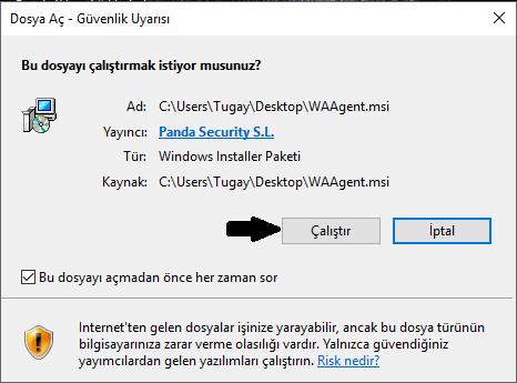 8- İndirilen WAAgent setup şeklinde çalıştırıyoruz.