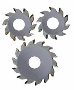 Alüminyum Testereleri Aluminium Saws Kertme Bıçakları Fold Grooving Cutters Alüminyum ve PVC malzemelerde kanal açma İşlemlerinde 3 lü takım olarak kullanılır.