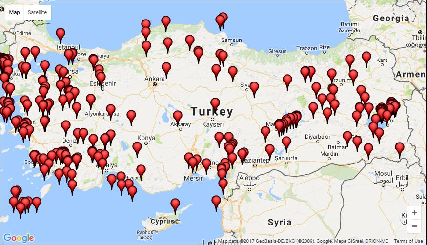 hazırlanan RESORCE veri tabanında işlenerek sunulmuştur (Akkar vd., 2014).