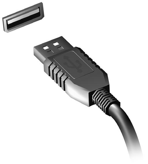 EVRENSEL SERI YOL (USB) Evrensel Seri Yol (USB) - 55 USB bağlantı noktası, fare, harici klavye, ek saklama alanı (harici sabit diskler) ya da diğer uyumlu aygıtlar gibi USB çevre birimlerini