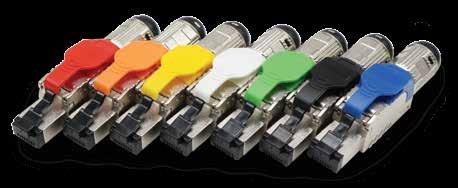 kablolara uygun Farklı kılıf renkleri UL94V-0 plastik RoHS uyumlu 100 adet/paket Zemecs RJ-45 plugs and boots are used to terminate