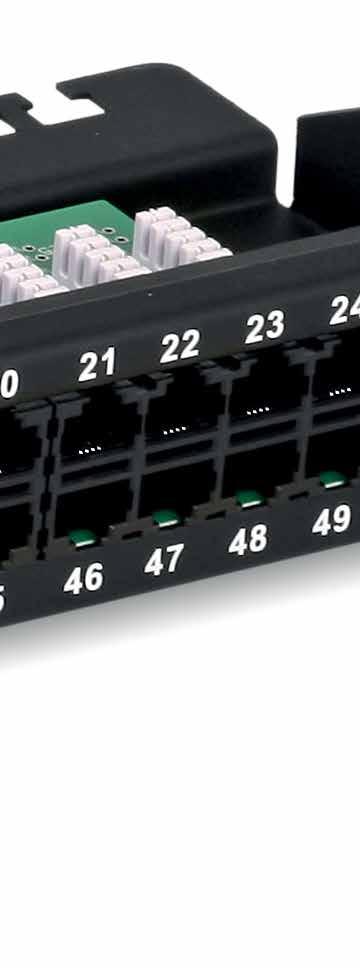 Bakır Kablolama Çözümü Copper Cabling Solution Kategori 3 (Telefon) Aktarma Panelleri Category 3 (Voice) Patch Panels Zemecs T399X21B serisi Kategori 3 telefon aktarma panelleri, analog telefon