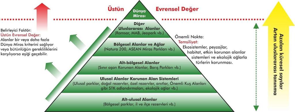 Doğal miraslar için özellik kelimesi daha yaygın kullanılmaktadır.