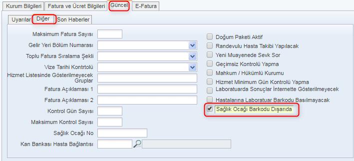 Açılan boş form üzerine laboratuvar test istemini yapan hastanenin bilgileri doldurulur. Görsel 1 Kurum Kart Tanımları Kurum Kodu, Kurum Adı vb.