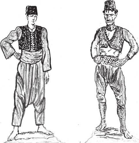 Şekil 3: Anadolu da kullanılan iç donu yaka çantalı, kutu içi gibi değişik adlarla anılanları vardır. Şalvarsız giyilen entarilerin VIII.