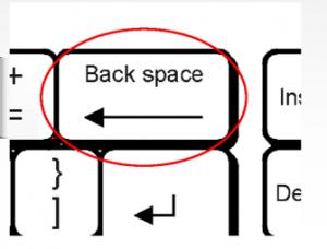 BackSpace Yazı yazarken imlecin solundaki