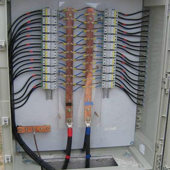 Kablolar ve Tamamlayıcı Parçalar Kabloların ve baraların zıt kutupları birbirinden yeteri kadar uzak olmalılar.