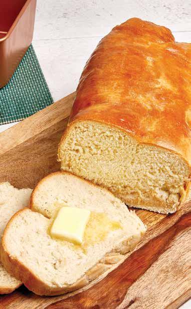 BEYAZ EKMEK BEYAZ EKMEK 1 somun ekmek yapılır 2 derin dondurulmuş ekmek hamuru, çözdürülmüş ½ parça tereyağı, eritilmiş 1. Hamuru ekmek kalıbına koyun. 2. Nemli bir bulaşık bezi ile üstünü kapayın ve Power AirFryer Multi-Function ın içine yerleştirin.