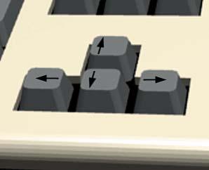 olmak üzere kaydırmak klavyede ok tuşlarına basarak mümkündür.