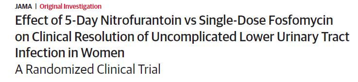 513 sistit olan kadında nitrofurantoin 3X100mg/gün-5gün vs 3gr tek doz fosfomisinin karşılaştırılması Özellik Nitrofurantoin 244 Hasta Fosfomisin 241 Hasta p Klinik