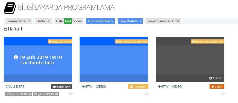 Eğitim Yönetim Sistemi Öğrenci Kılavuzu 9 Video açıklaması, aktiviteyi ekleyen öğretim elemanı tarafından aktivite eklenirken girilen ve bilmeniz gereken detaylar olabilir.