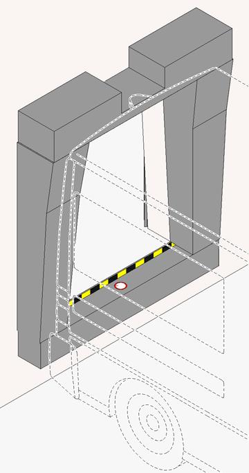 2.2 Kamera girintili üst tampon (480 x 200 mm) Olası hasarları ya da iş akışında kesilmeleri önlemek