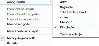 13 ekran istenen kenarına sürüklenir ve bırakılır. Yalnız bu değişimi yapabilmek için görev çubuğunun kilitli olmaması gerekir.