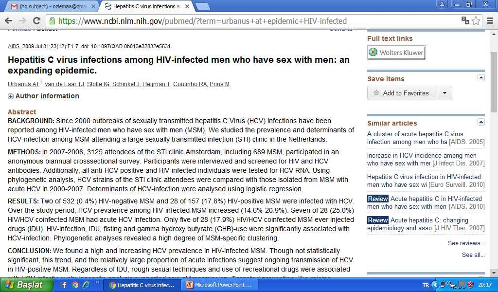 689 MSM 532 si HIV ( ) 157 si HIV (+) %0.